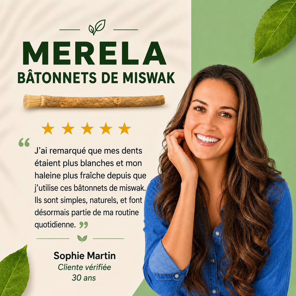 Miswak Merela — Brosse à dents naturelle